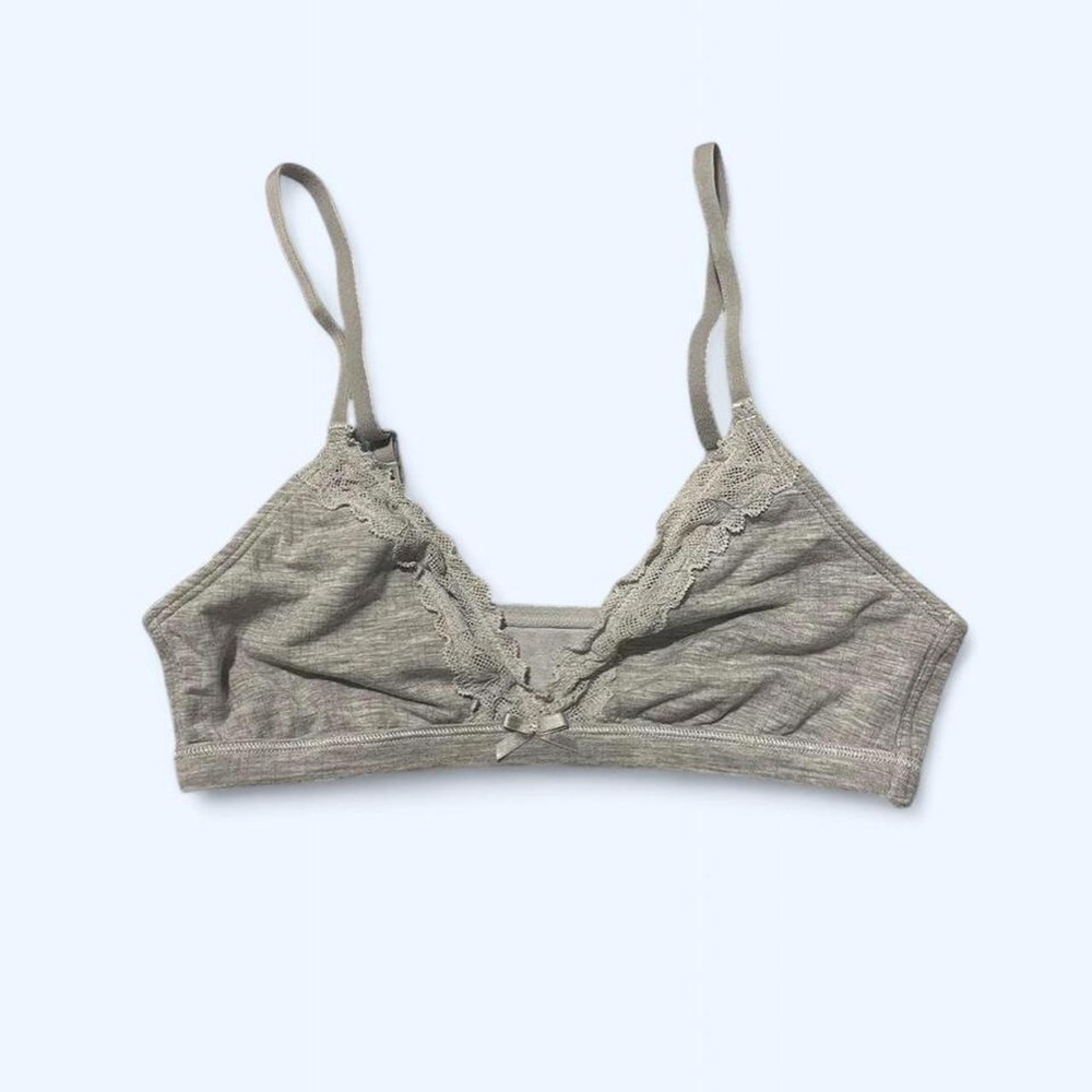 Auden gray bralette with lace trim size‎ XS.